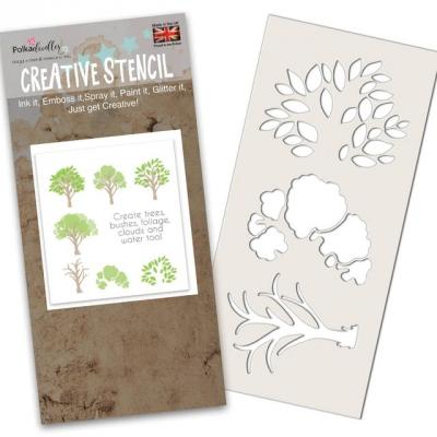 Polkadoodles Stencil - Tree-Mendous